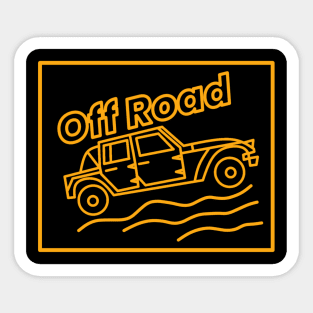 Extreme off road with monoline style Sticker